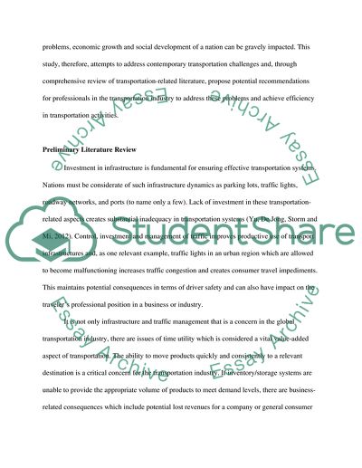 Global transportation issues and challenges