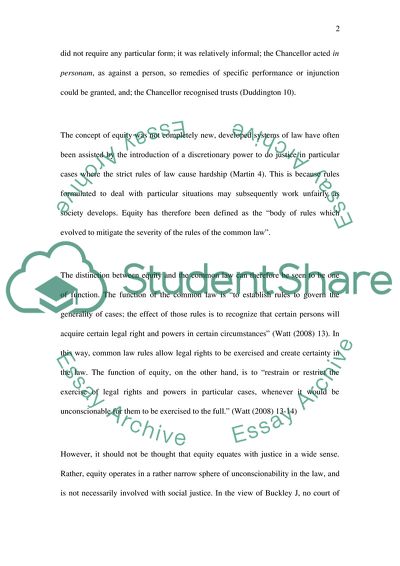 The Creation of Equity