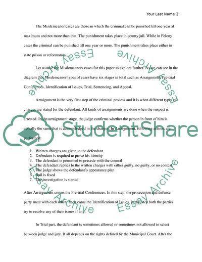 Types of Criminal Cases and Typical Criminal Trial Procedure