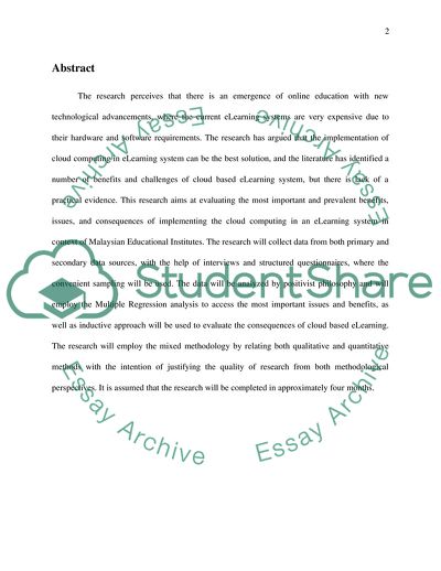 The Application of Cloud Computing To eLearning