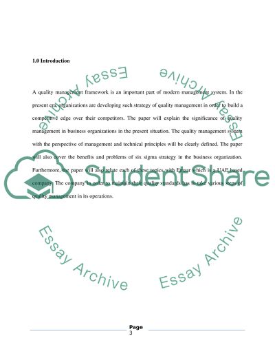 Implementing Quality Management System in Emmar As a UAE Based Company