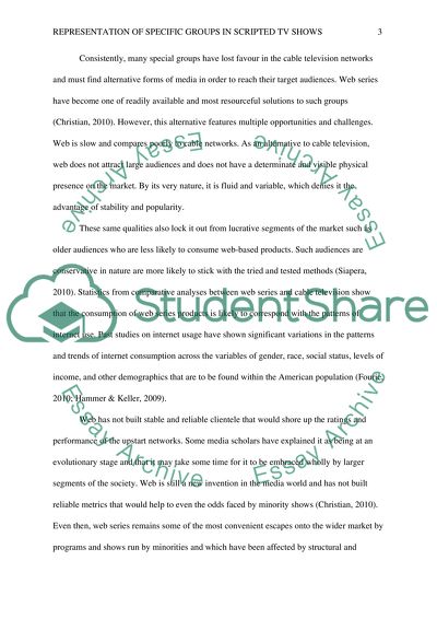 How specific groups are represented in scripted television shows