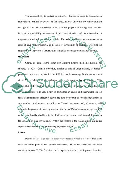 Humanitarian Intervention and the Right to Protect