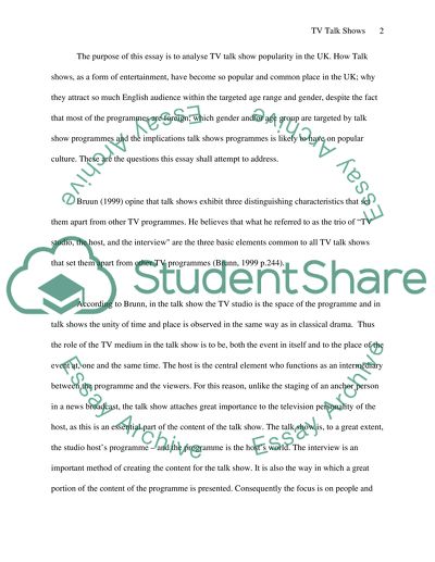 Daytime and Late Night Television