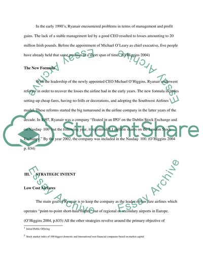 Ryan Air Performance Analysis