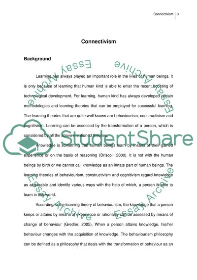 Connectivism thesis picture