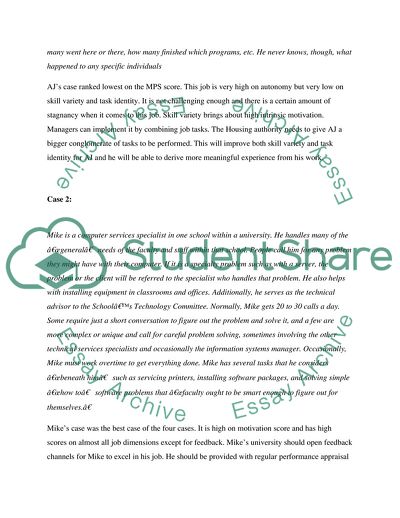 Job Design Scoring Matrix