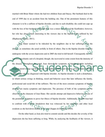 Jean Slater and Treatment Interventions of Bipolar Disorder