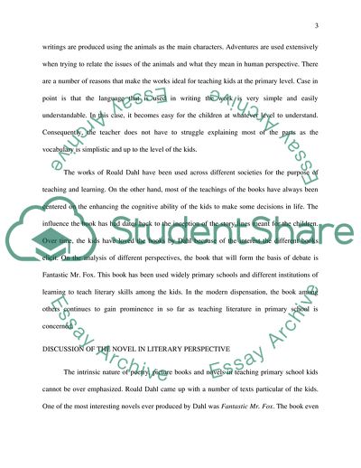 Teaching Literary Elements: Roald Dahl