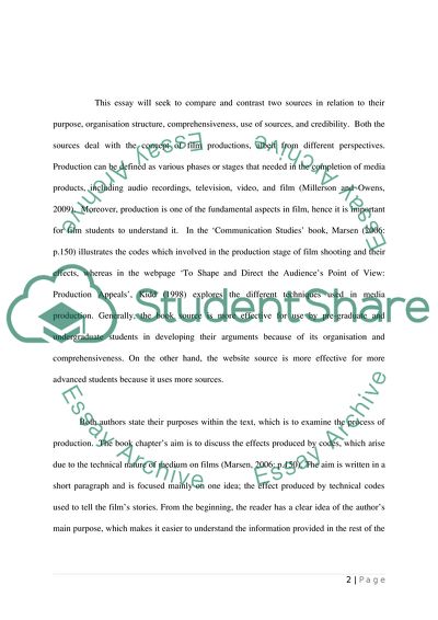 Comparison of Communication Studies Textbook and Website on Film Production