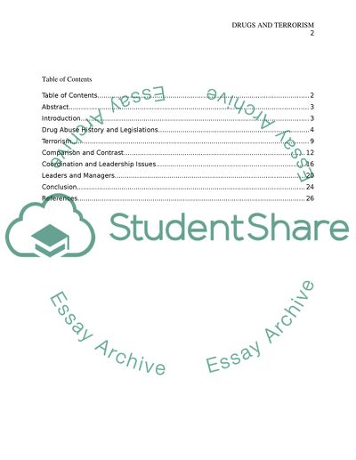 The War on Drugs and the War on Terrorism