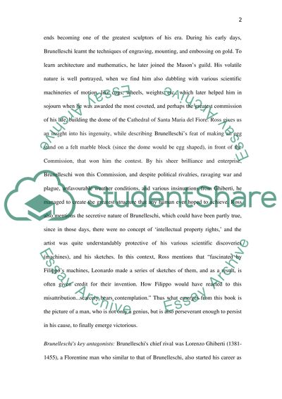 Brunelleschis Dome Summary