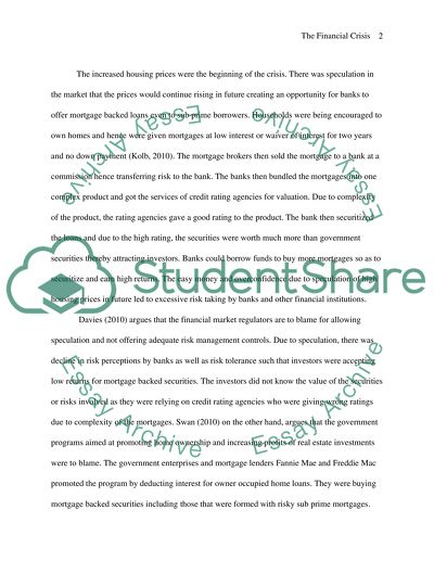 Global Financial Crisis