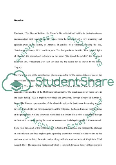 Fires of Jubilee: Nat Turners Fierce Rebellion by Stephen B. Oates