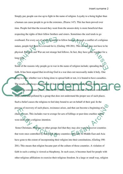 Does Religion Cause War