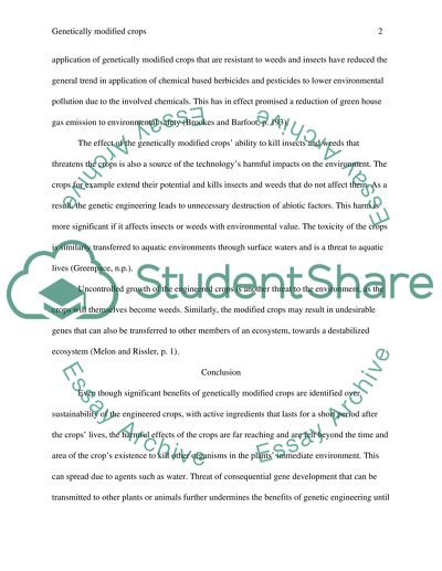 Are genetically modified crops more harmful than beneficial to the environment
