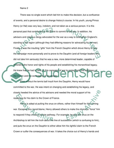 Why Henry Fought: Henry V and War