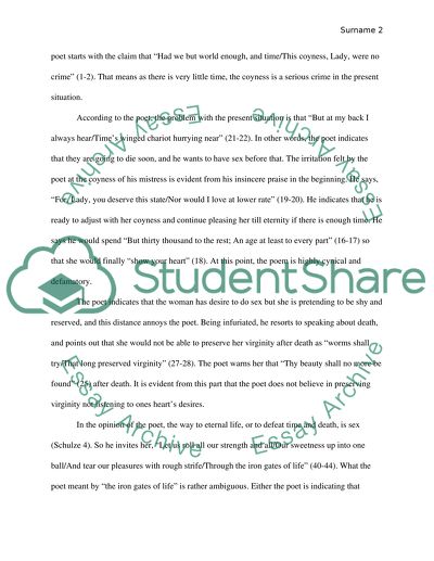 Womanhood and Sex in To His Coy Mistress and The Flea