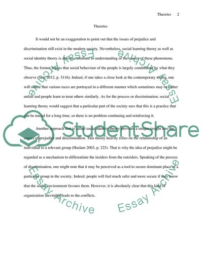 Social Identity Theory, Prejudice and Discrimination