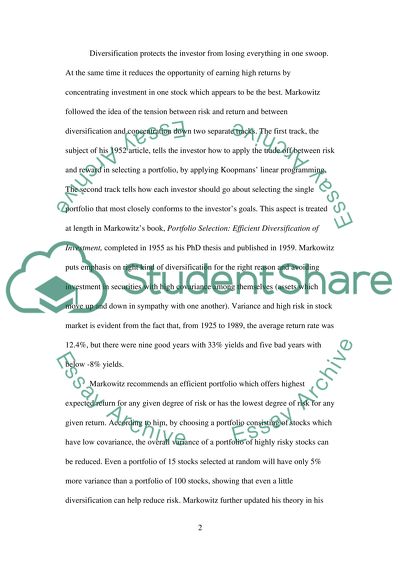 Summary of a reading