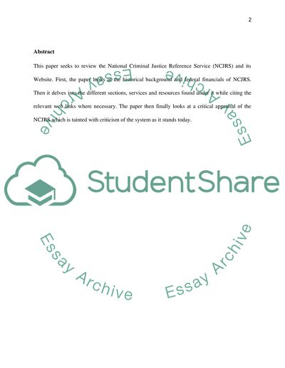 National Criminal Justice Reference Service