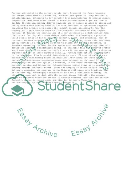 Structure of Brunswick Distribution Inc