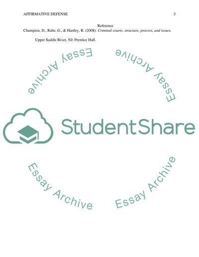 Importance of Affirmative Defense