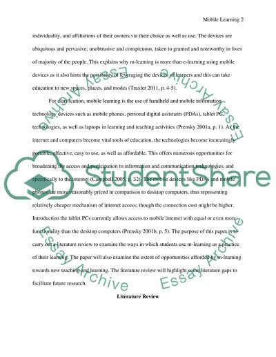 The Advantages of Utilizing Mobile Technologies in Learning