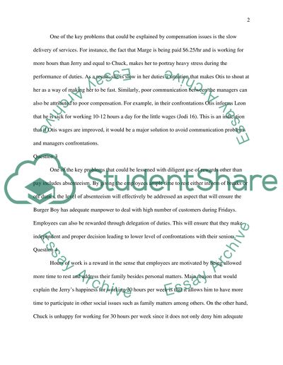 One of the Major Problems at the Burger Boy