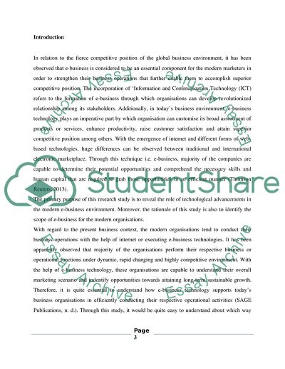 E-Business in the Modern Business Environment