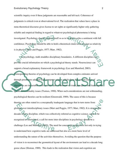 Evolutionary Psychology Theory