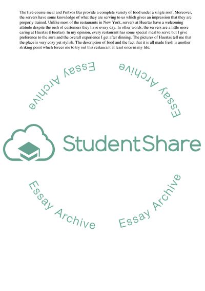 The Restaurant Review of Huertas