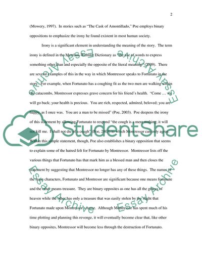 Irony in The Cask of Amontillado