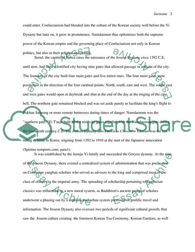 What Is the Fate of the South Korean Great Southern Gate