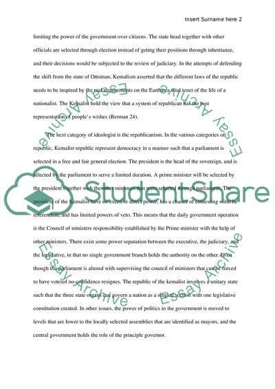 The Ideology of Kemalism in Turkey