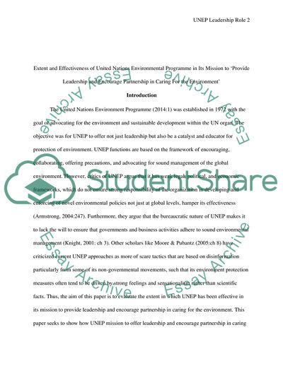 The United Nations Environmental Programme