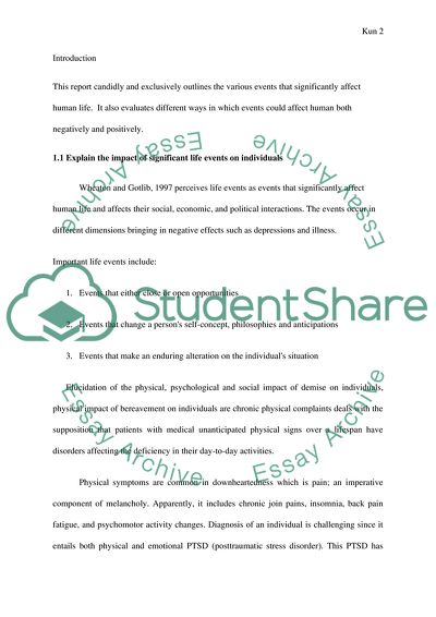 The Impact of Significant Life Events on Individuals