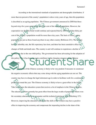 Chinas Aging Population