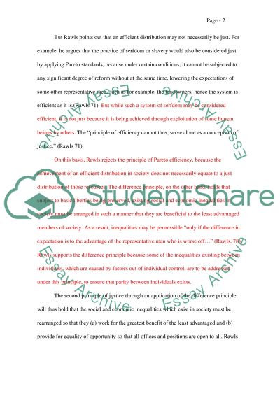 The Second Principle of Justice