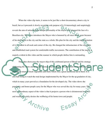 Documentary about a City in Brazil