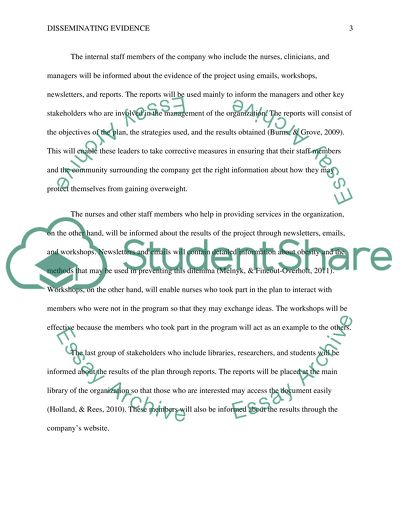 Disseminating Evidence