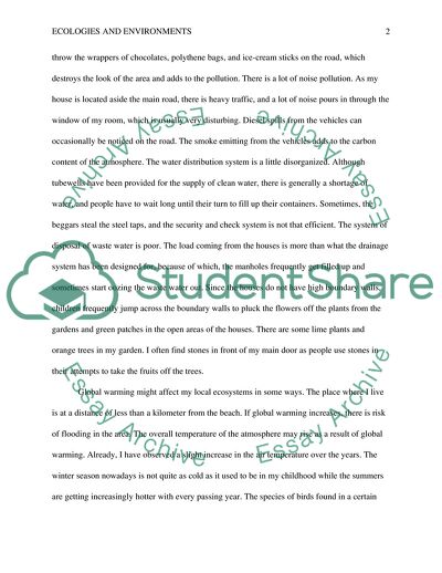 Ecologies and Environments