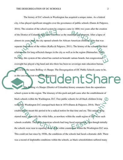 The Desegregation of DC Public Schools