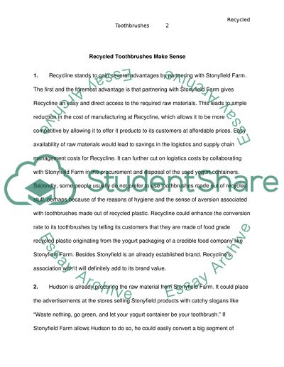 Recycled Toothbrushes Make Sense