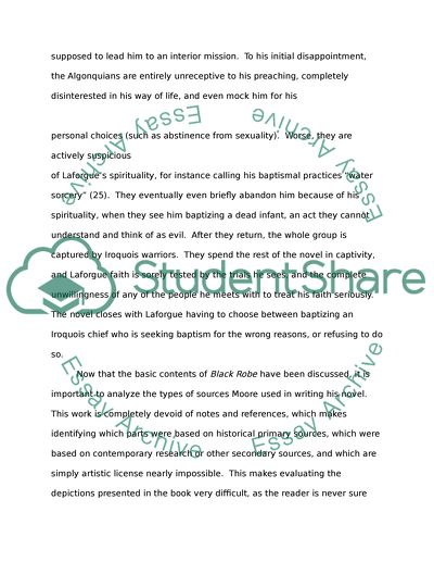 Brian Moore, Black Robe. Book Report Review