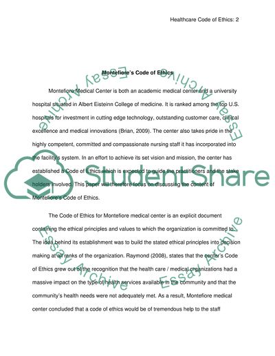 Healthcare Code of Ethics