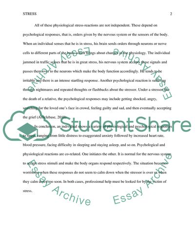 Analyze the physiological and psychological reactions to stress
