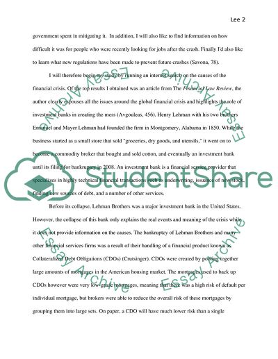 Financial Crisis of 2008