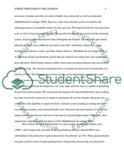 Stress throughout the Lifespan