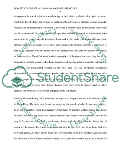 Violence Against Women and Children in Chinese Societies